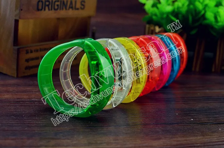 Creative LED luminescent three gear control Bracelet Fashion Party Music Festival night running single item luminous toy luminou