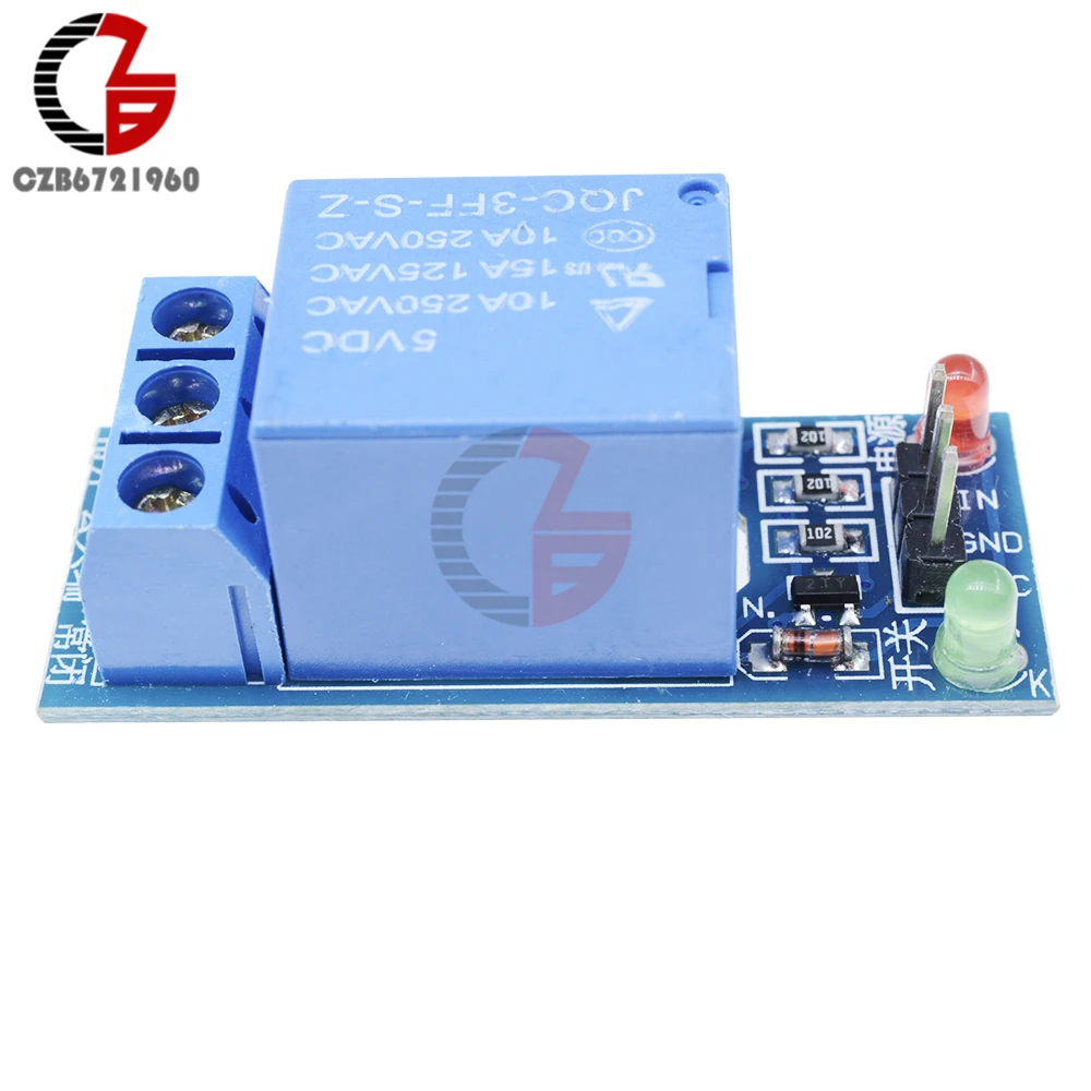 DC 5V 10A 15A 1 Channel Relay Module Interface Board Shield for Arduino Low Level Trigger One AVR DSP MCU AC 220V LED Indicator