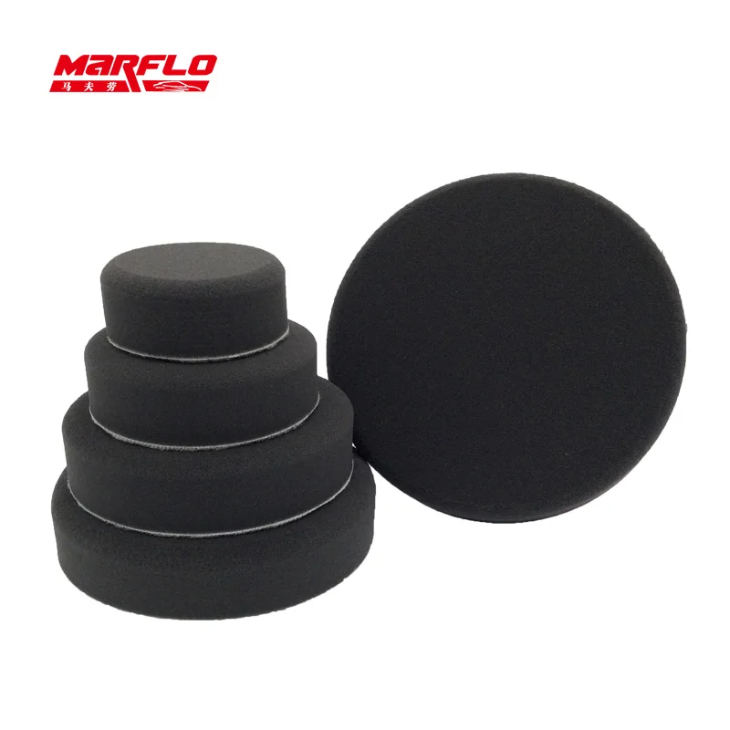 MARFLO Sponge Polishing Pad Dual Action Pad Sponge Buff Polish Pad Heavy Medium Fine Grade 180mm 150mm 125mm 100mm 80mm