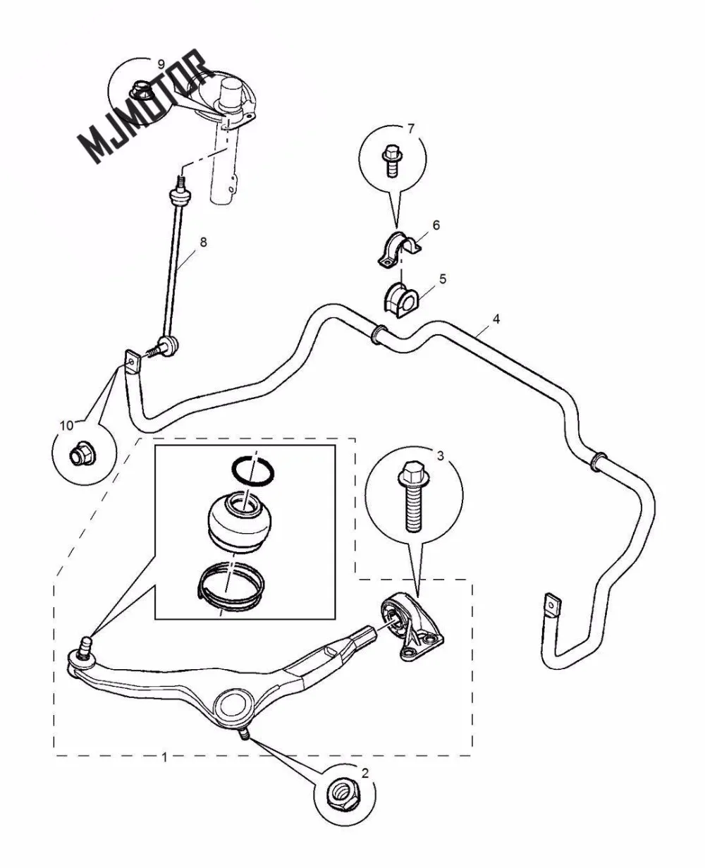 1pcs Left / Right Front lower arm control arm with bushing For Chinese SAIC ROEWE 750 MG7 Auto car motor parts 10022781