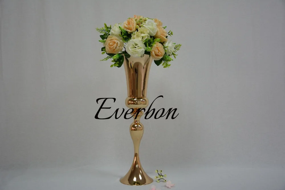 

New gold / sliver resin flower pot / wedding vase with crystal / central / Roman column road leads floral bottle Decoration