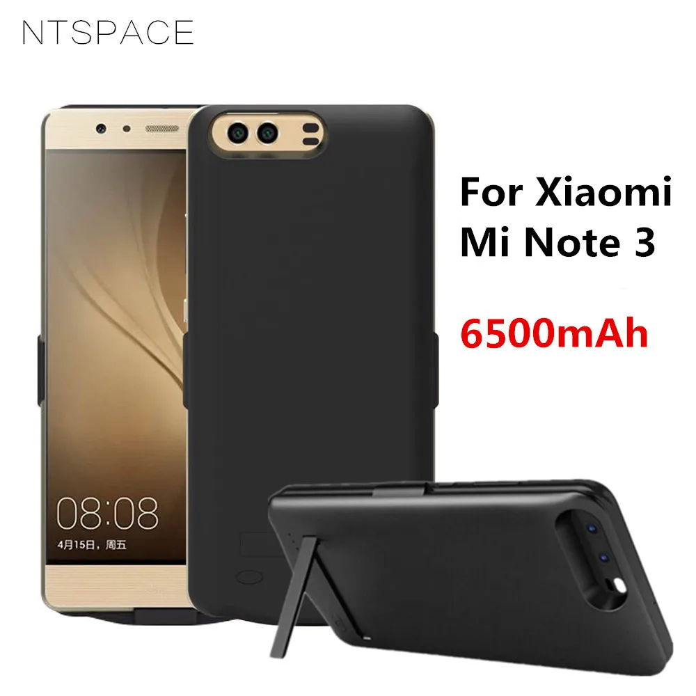 

NTSPACE 6500mAh External Battery Charging Cases For Xiaomi Mi Note 3 Battery Case Portable Powerbank Cover For Xiaomi Note 3