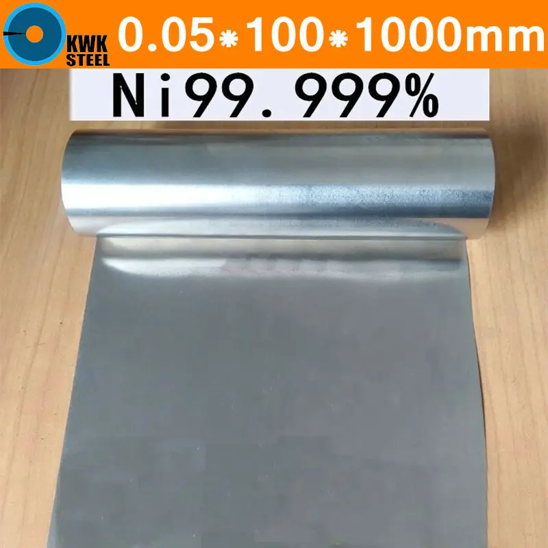 

0.05*100*1000mm Pure Nickel Strip Thin Wall Thickness Ni Coil 99.99% Experiment Research Free Shipping