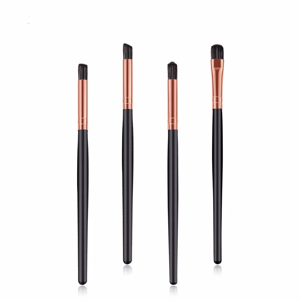 High quality 4PCS Makeup Brushes Tool Pro Eyeliner Eyeshadow Eyebrow Lip Brushing Wood Handle Face Concealer for Beauty