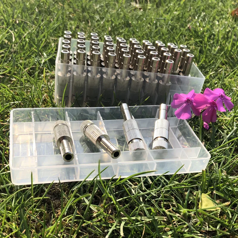 S022 Slip Lock Nozzles Low Pressure Quick-connect Sprayer 6mm With Filter 0.1mm-0.6mm Orifice for Plant Watering Mist Cooling