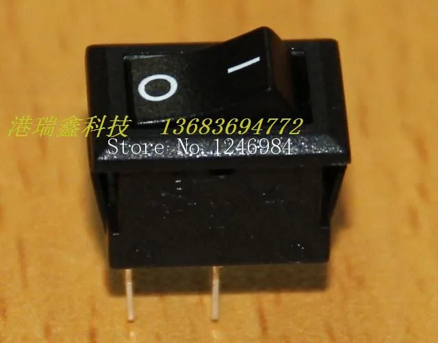 [SA]Ultra-small power switch -Taiwan group LIGHT Rocker Black Single Rocker Switch legs MRA--100PCS/LOT