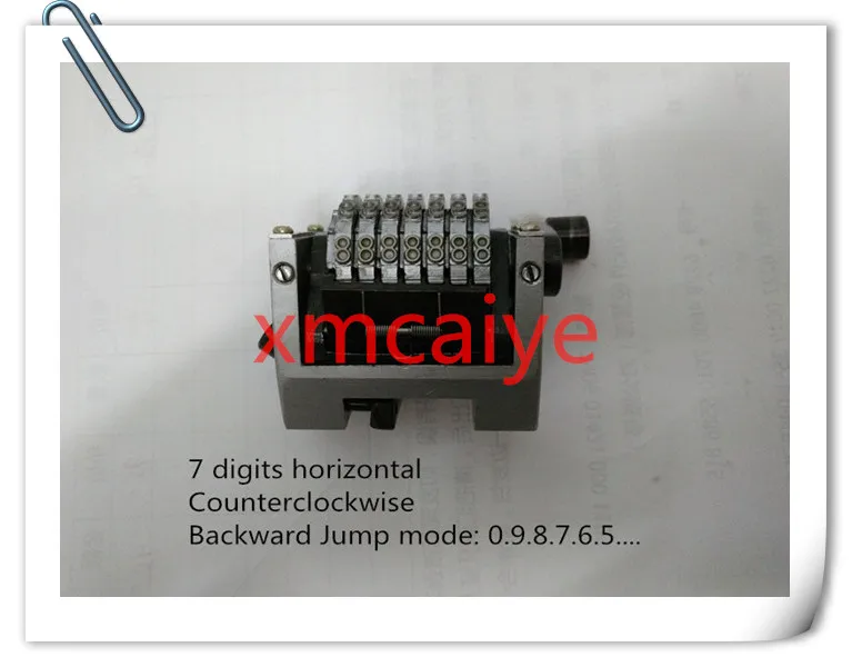 2 Pieces GTO 7 Digits Horizontal Numbering Machine Backward Jump Moth 0987654...