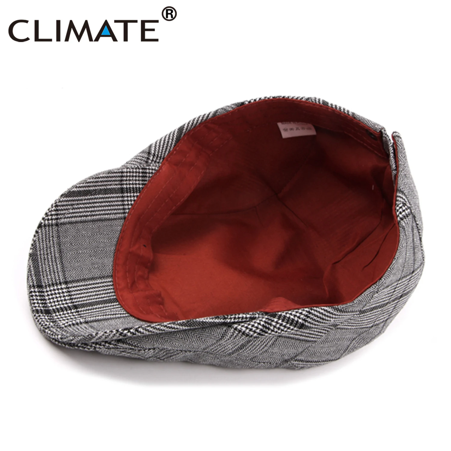 CLIMATE Men Plaid Beret Flat Cap Men Vintage Hat Berets for Men Plaid Casual British Gentleman Beret Retro Flat Caps Beret Hat