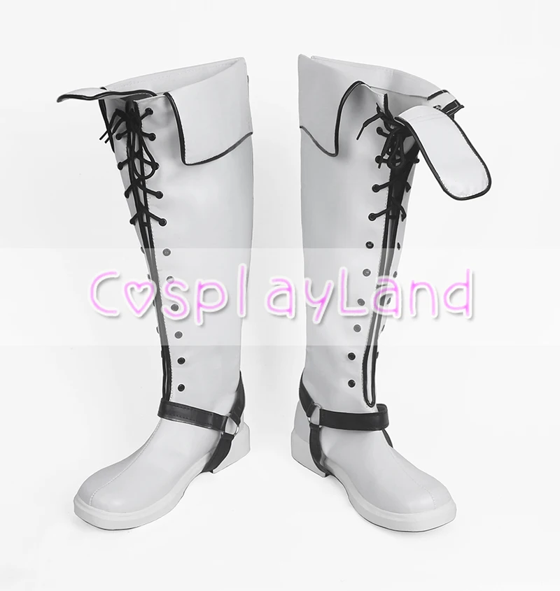 Fire Emblem Path of Radiance Zihark White Cosplay Shoes Boots Party Cosplay Show Shoes Custom Made for Adult Men Shoes Costume