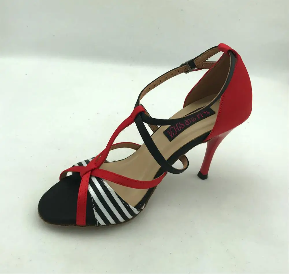 Fashional professional womens latin dance shoes ballroom salsa tango shoes wedding & party shoes red satin 6232B-BRS