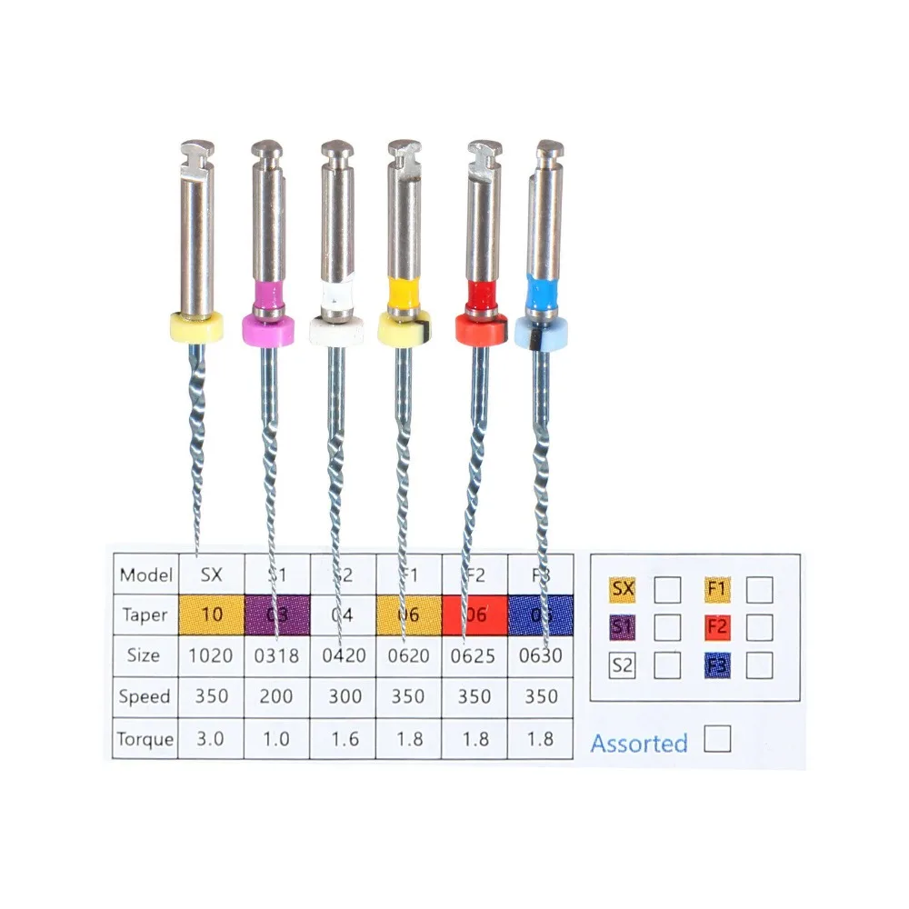 Dental Endodontic Niti Rotary Files Universe Engine 21MM/25MM/31MM Mixed CE