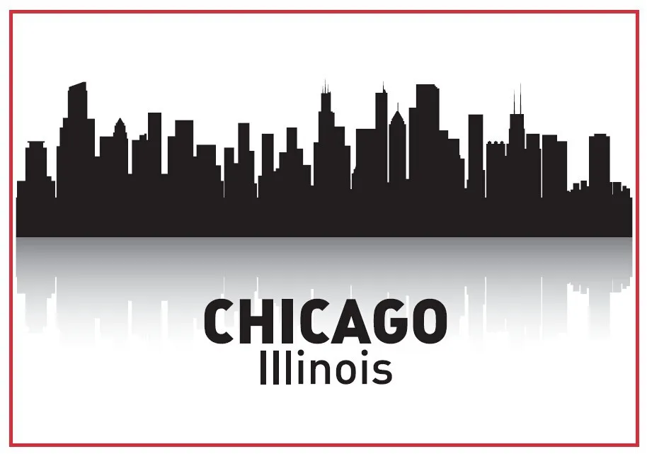 Illinois Chicago Skyline Fridge Magnets 20268