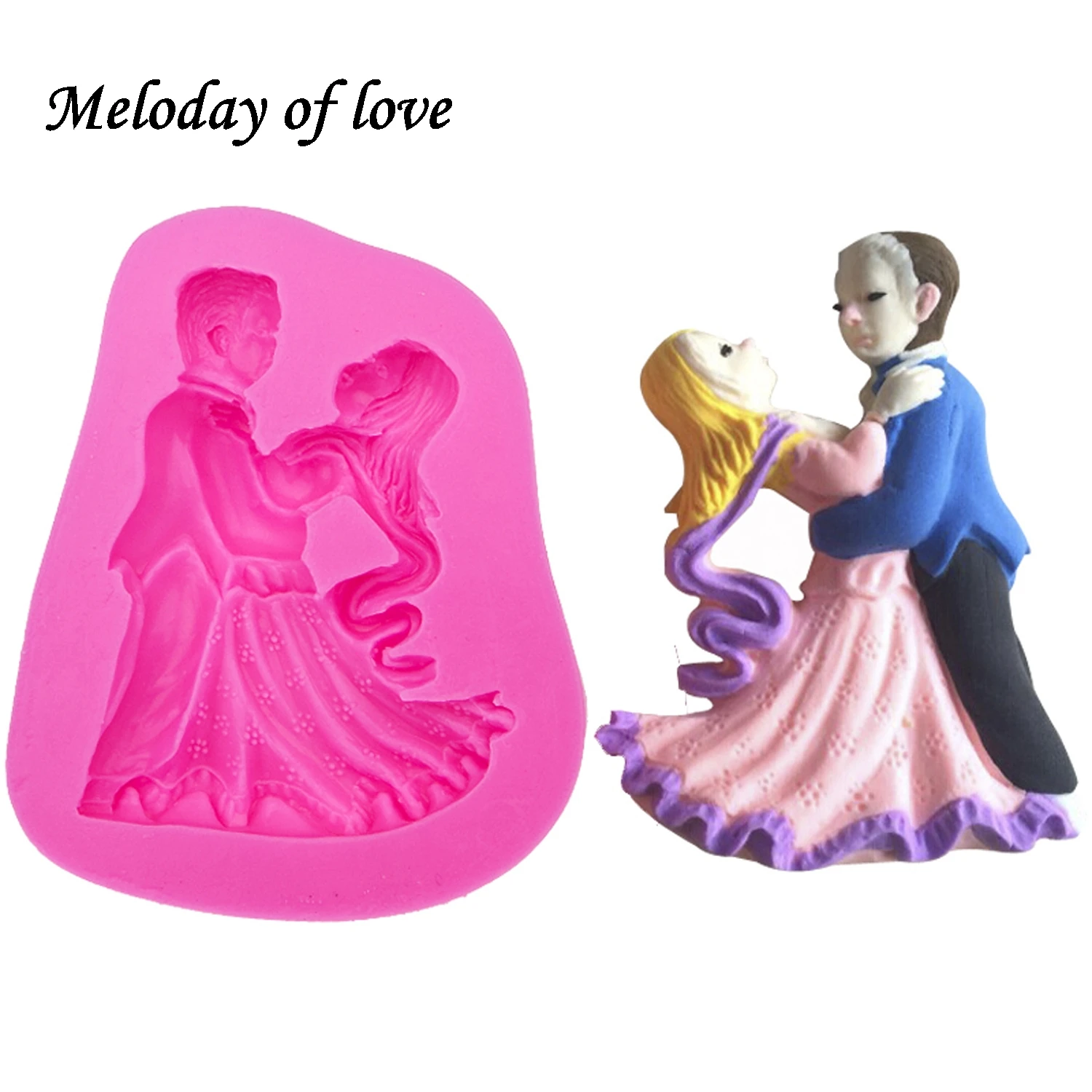 Boy and girl dancing mold cake fondant  chocolate decorating tools silicone molds Sugar Craft Molds DIY Cake T0068