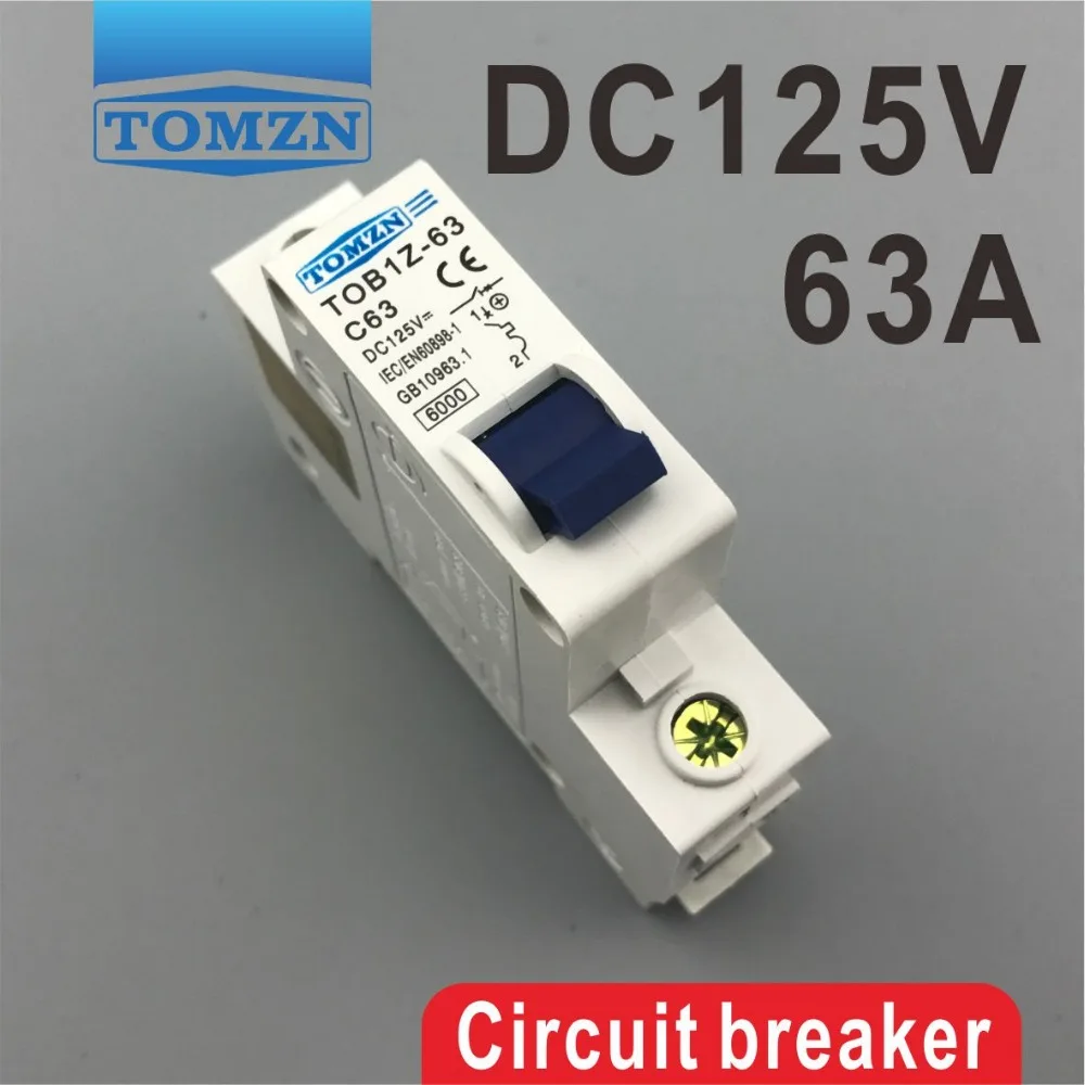 1P 63A DC 125V Circuit breaker MCB