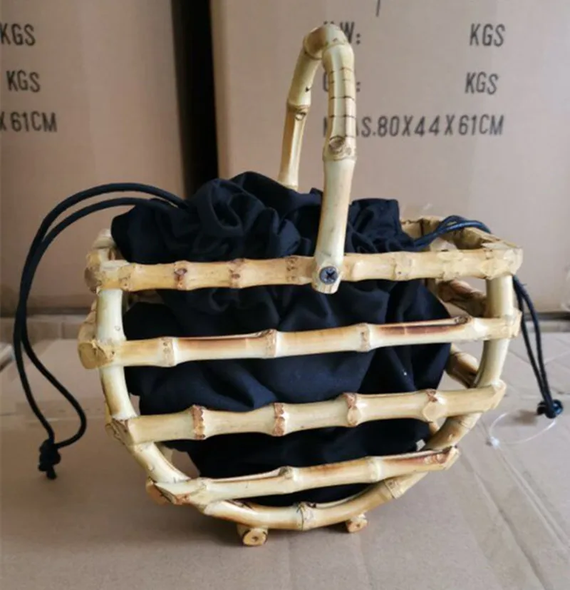 Luxury Women Bags Designer Half Month Tassel Woven Bag Bamboo Bag Stitching Hollow Bag Clutch Bali Beach Holiday Moon Handbag