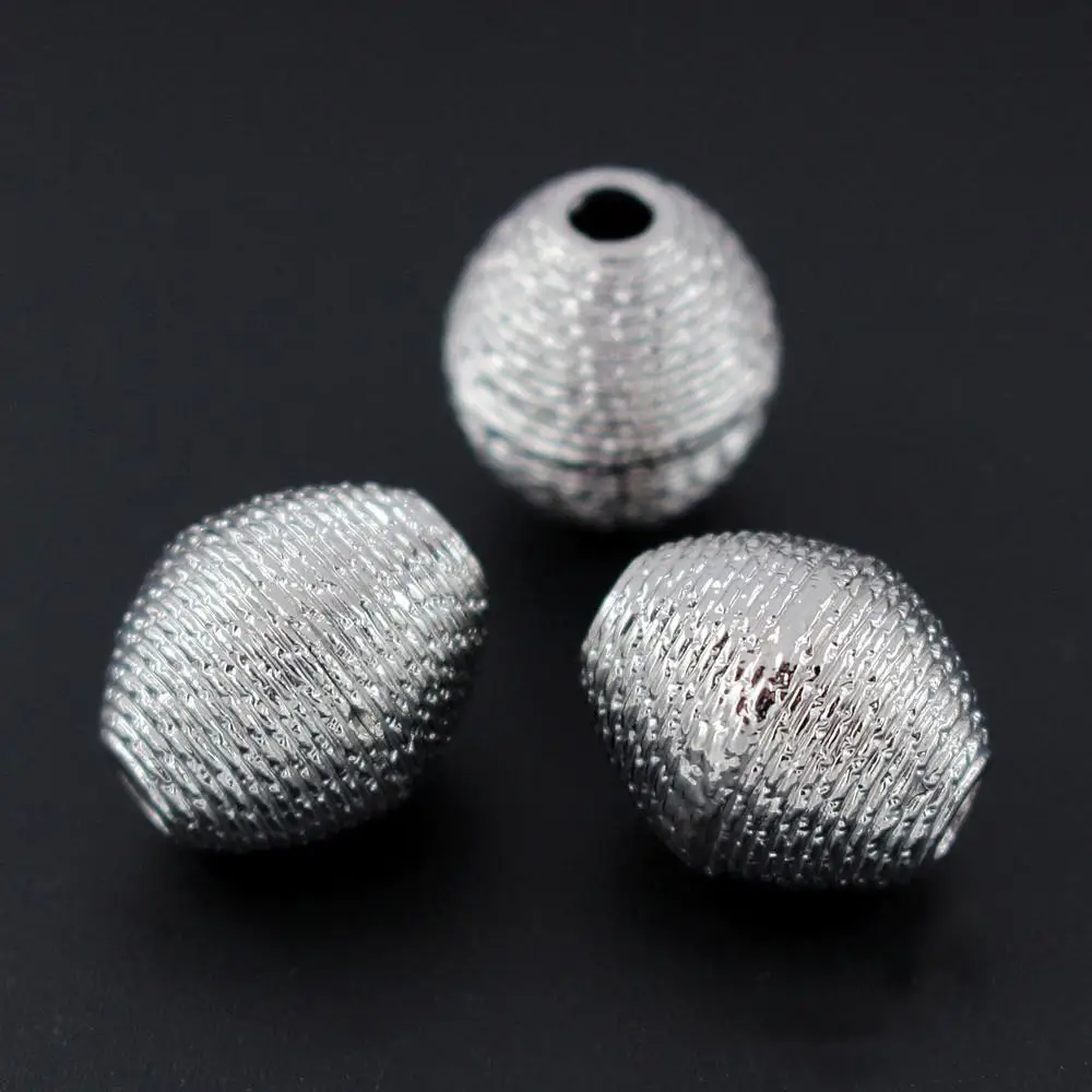 

Spacer Beads Metal Charms Oval Drum Bracelet Bead Large Hole 4mm DIY for Chile Indian Women Men Earrings Necklace Jewelry Making