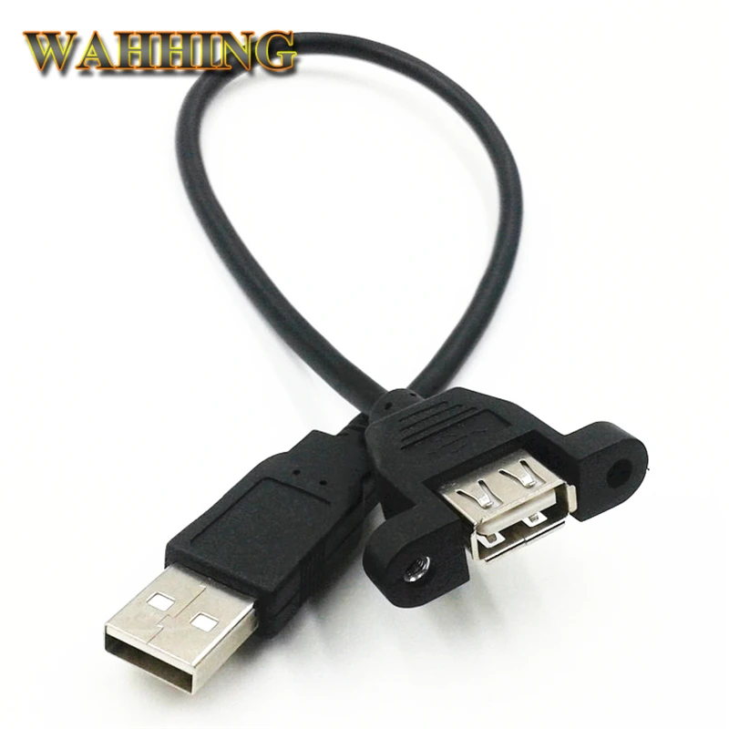 2 قطعة USB ذكر إلى Famale كابل USB تمديد كابل الكمبيوتر اللوحة لوحة جبل USB الباب الخلفي كابل مع مسامير 30 سنتيمتر HY295