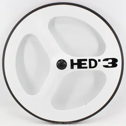 Колеса для шоссейного велосипеда Fixie 700C карбоновые белые 3 спицы