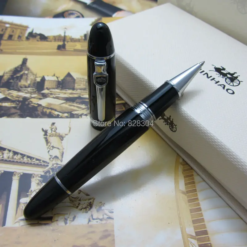 7 Colors Optional Roller Ball Pen Jinhao 159 Black Silver Clip Live Large and heavy metal gift pen Taipan office