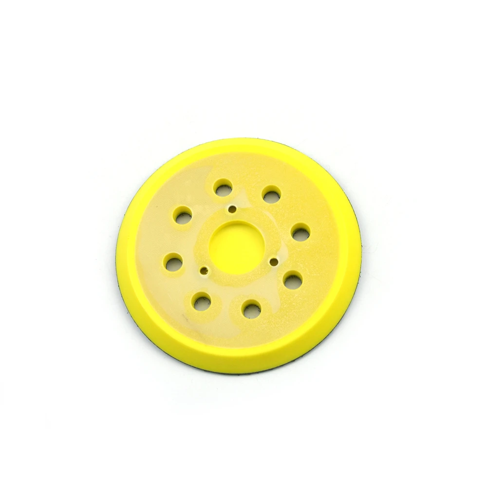 POLIWELL 5 inch 125mm 8 Holes 3 4 Nails Backing Pad Hoop & Loop Sanding Pads for Sanding Disc Holder Power Sander Polisher Tools