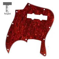 Tooyful Hot 1Pc Anti-Scratch Celluloid &PVC Tortoise Shell Pickguard 3 Ply for Jazz J Bass   Brand Guitar Lovers Red