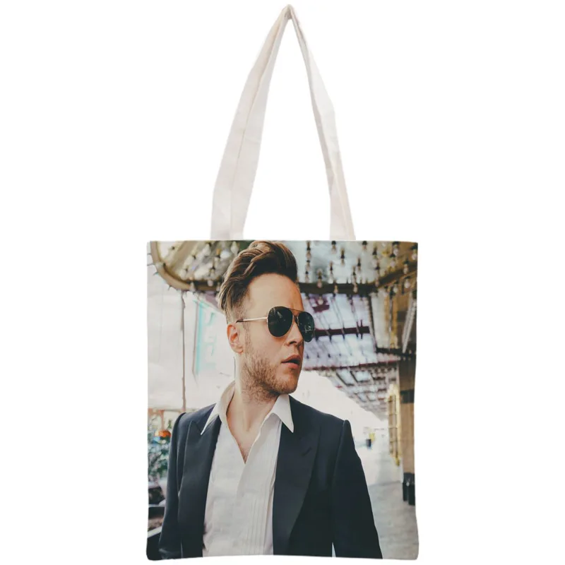 

Custom Olly Murs Tote Bag Reusable Handbag Women Shoulder Foldable Canvas Shopping Bags Customize your image