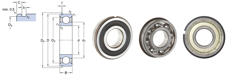 MOCHU W9104-2RSNR W9104-2RS 19.05X42X17.462 Einreihiges Rillenkugellager mit Nut und Sicherungsring – Detail 1