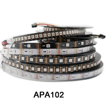 Tira de píxeles led inteligente APA102, 1m/3m/5m, 30/60/144 led/píxeles/m,IP30/IP65/IP67, datos y reloj por separado, DC5V