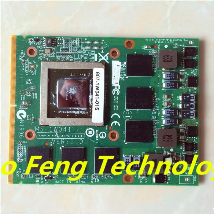 Imagem -01 - Placa de Gráfico Original para Placa de Vídeo Msi N12e-gs-a1 Gtx560m Ms1w041 Ms1w041 100 Totalmente Testado