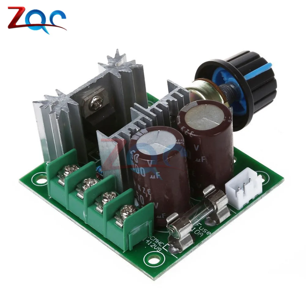 DC 12V 24V 30V 40V 13KHZ Auto PWM DC Motor Speed Regulator Governor Speed Controller Switch 10A 50V 1000uF