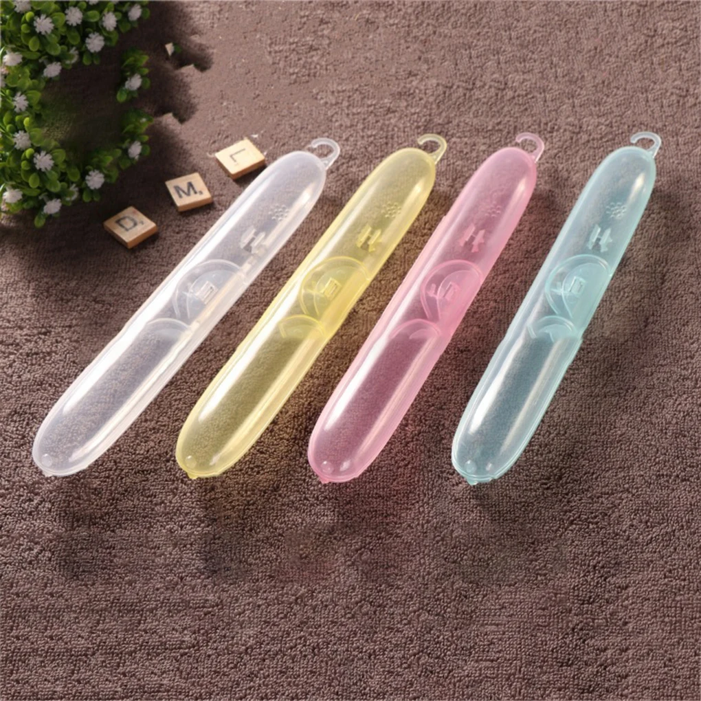 Travel Portable Toothbrush Storage Box Plastic Lightweight Clear Toothbrush Holder Organizer Case Protector