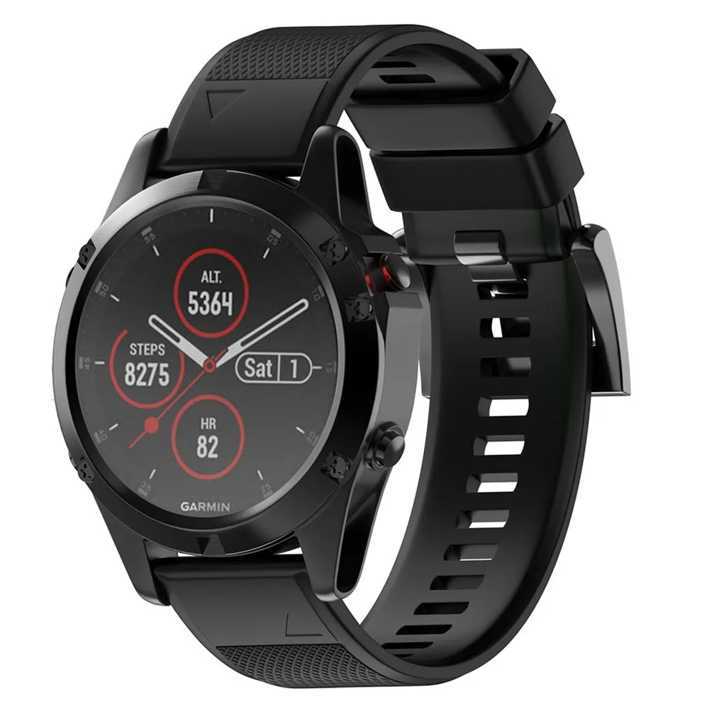 JKER Silicone 26mm 22mm Quick Release Watchband Wriststrap for Garmin Fenix 5X 5 Plus 3 3HR S60 Watch Easyfit Watch Wrist Band