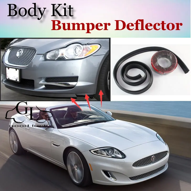 Bumper Lip Deflector Lips For Jaguar XK / XKR / XK8 Front Spoiler Skirt For TopGear Friends To Car Tuning / Body Kit / Strip