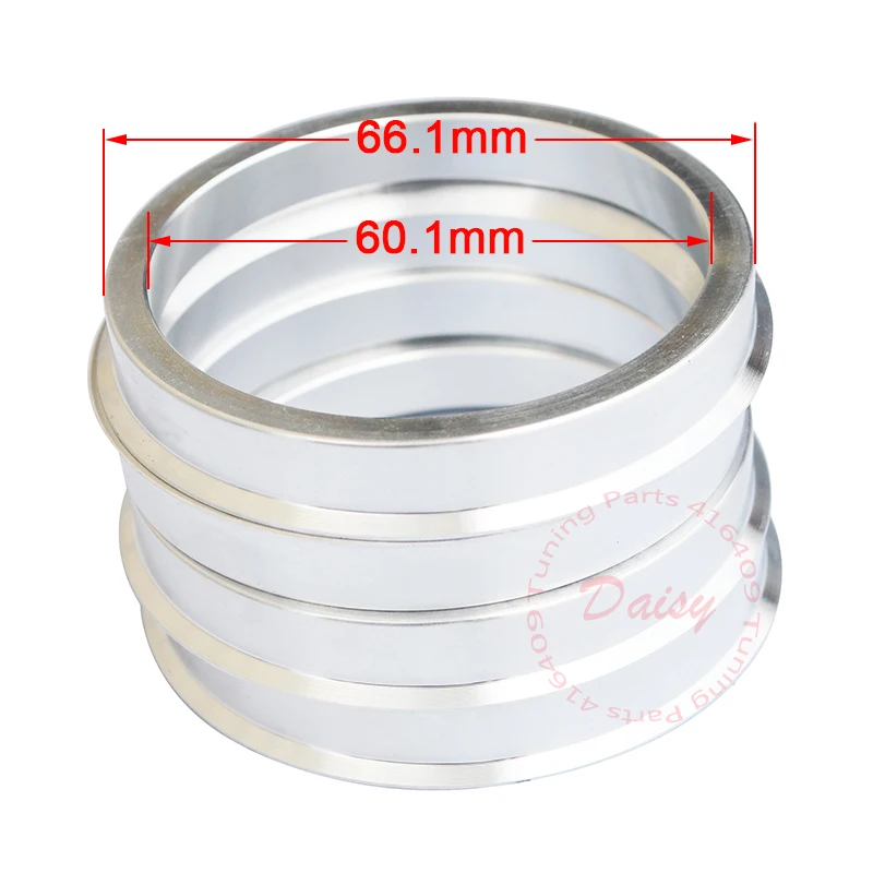 (4pcs/lot) ID 60.1mm OD 66.1mm Aluminum Wheel Variable Circle Car Wheel Hub Centric Rings (60.1-66.1)