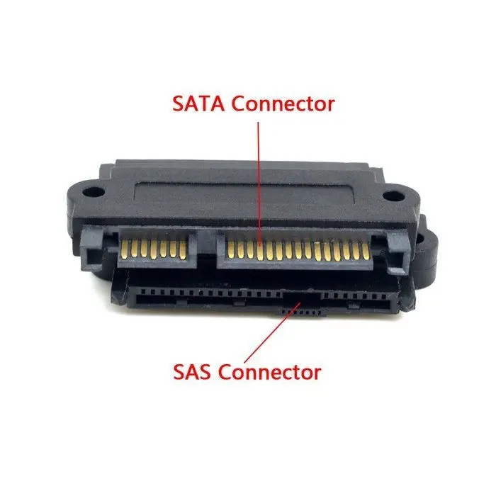 Chenyang SFF-8482 SAS 22 Pin to 7 Pin + 15 Pin SATA Hard Disk Drive Raid Adapter