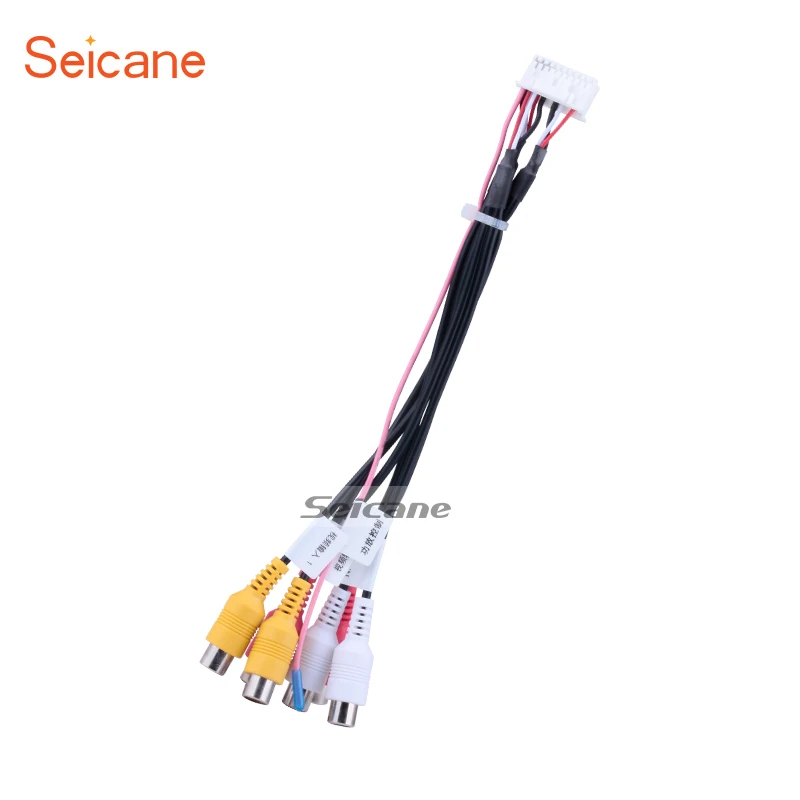 Seicane Car Line Out Adapter 6 RCA Mini ISO RCA Aux-in Adapter Cable for Blau-punkt Grundig VDO multimeida Player