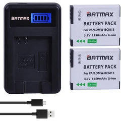 2Pc DMW-BCM13E DMW-BCM13 BCM13 Battery + LCD Charger for Panasonic Lumix ZS40 / TZ60, ZS45 / TZ57, ZS50 / TZ70, ZS27 / TZ37,TZ41