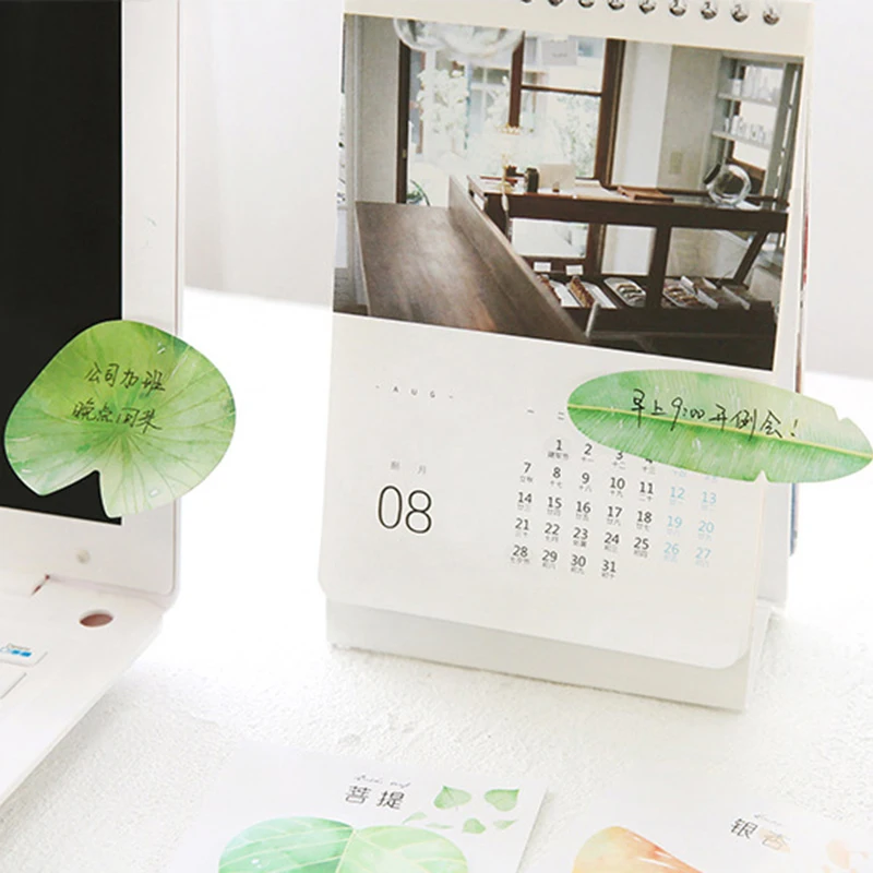 30 Pages Natural Plant Simulation Various Leaf Collections Memo Pad Sticky Notes Office Planner Sticker Paper Supply Stationery