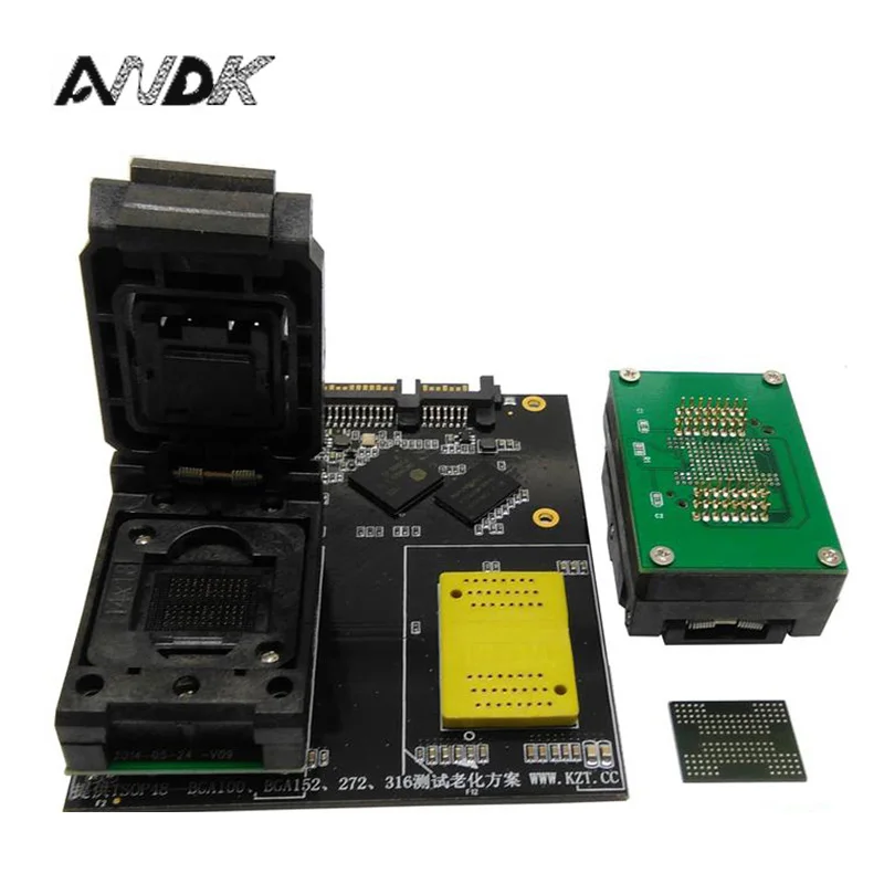 

BGA132/BGA152/BGA88/BGA136 to DIP48 Adapter IC Test Socket Burn in Socket Programmer Socket With Board Clamshell Structure