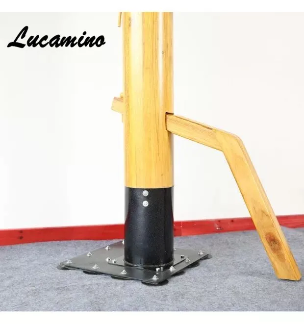 one whole ELM solid wood Natural color stand column Wing Chun Wooden Dummy, kung fu dummy for beginners and professional persons