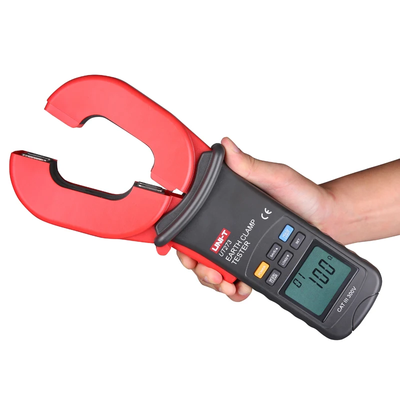 UNI-T UT273/UT275 Clamp Earth Ground Tester; 1000ohm Ground Resistance Tester, Data Storage/Data Hold/LCD Backlight