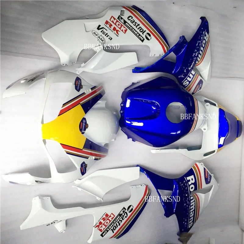 ABS Injection motorcycle part for  HONDA 2003 2004 CBR 600RR F5 fairings kit CBR600 RR 03 04 white/blue Moto fairings parts