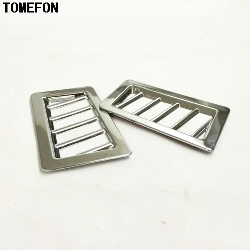 TOMEFON For Toyota Corolla Auris 2016 2017 Console Air Conditioning Outlet Air Vent Cover Trim Interior Accessories ABS Chrome