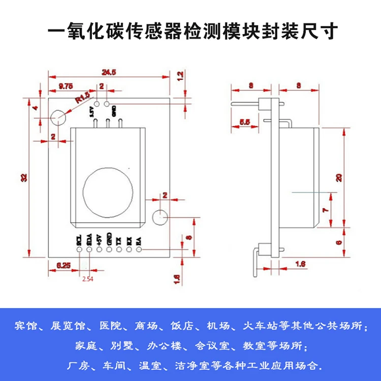 وحدة استشعار أول أكسيد الكربون ، وحدة الكشف الأساسية اليابانية أول أكسيد الكربون