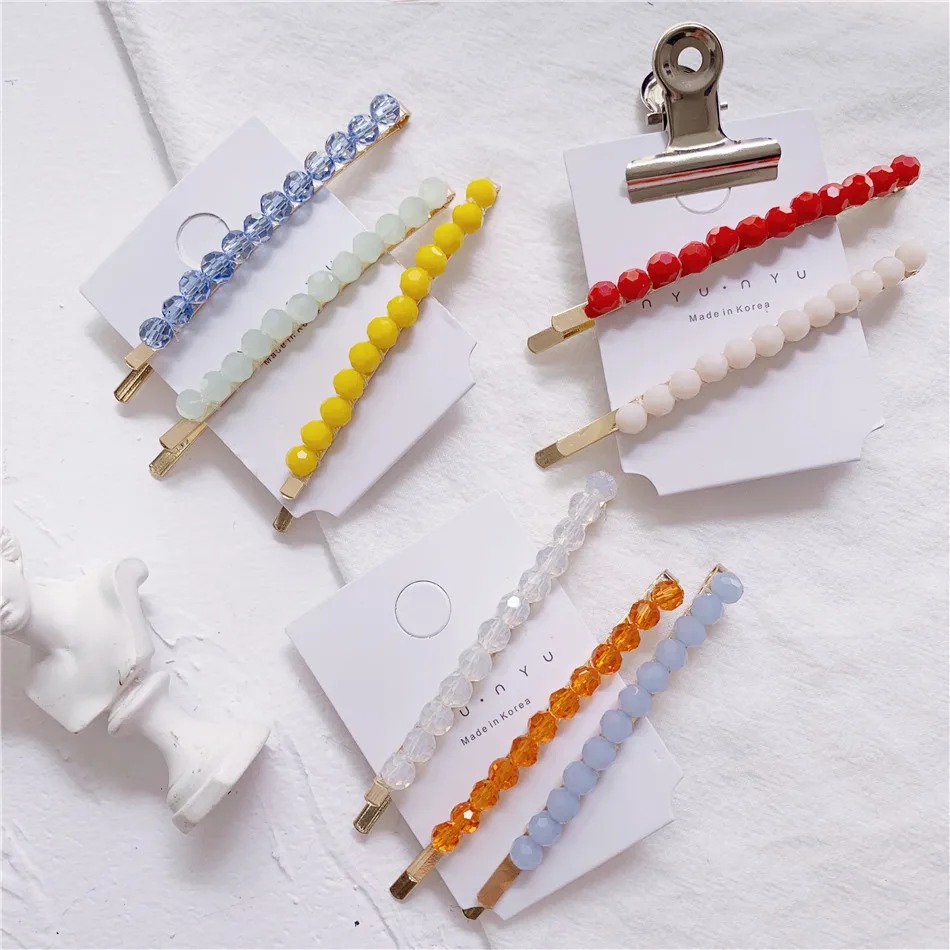 New fashion Shiny Crystal Rhinestones Hairpins Barrettes Shape Hair Clips Hairstyle Design Styling Tool Hair Accessories