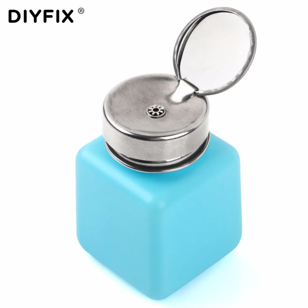 DIYFIX 120ML bottiglia per pressa per alcol liquido vuota rimozione residui di colla strumento pulito bottiglia per pompa Dispenser portatile