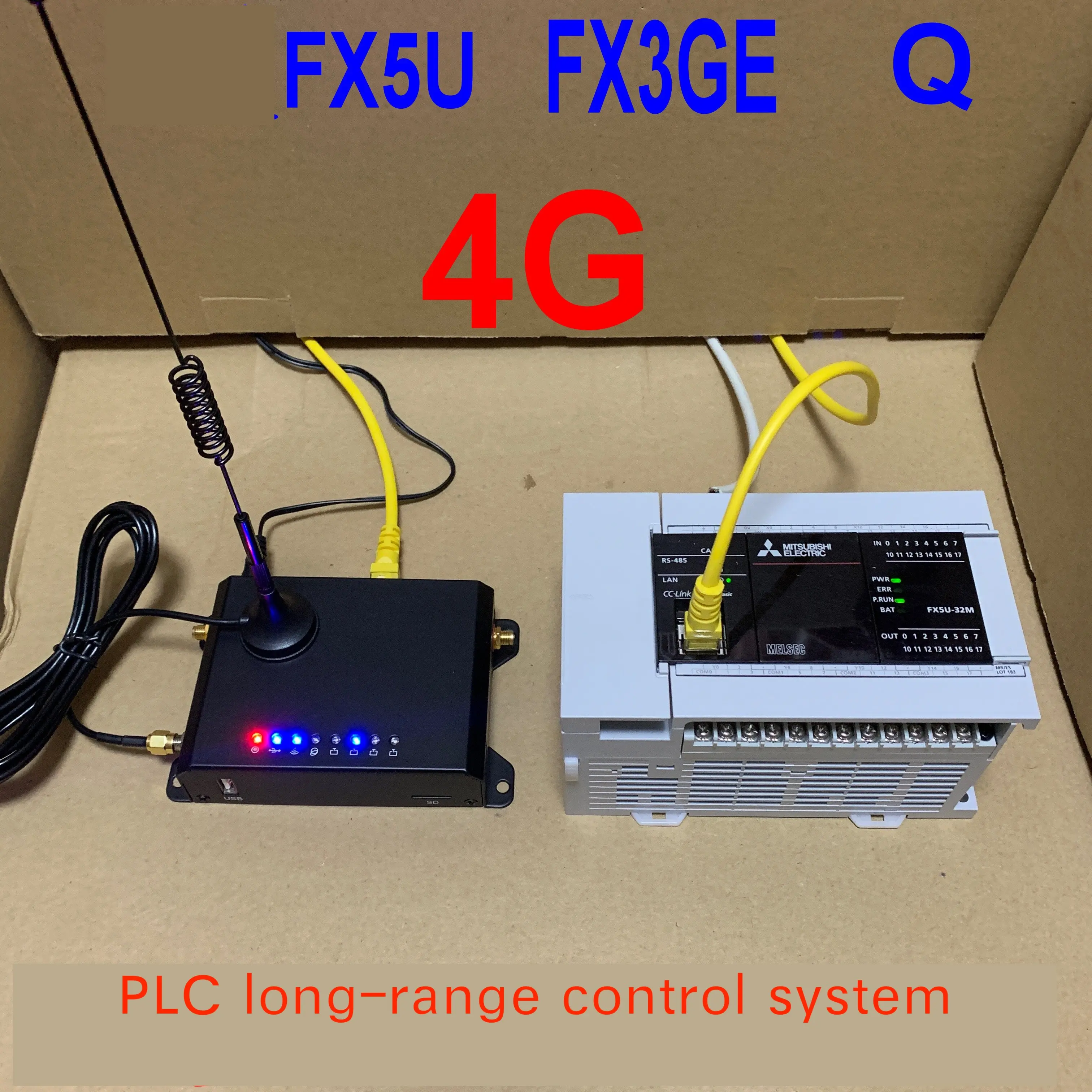 PLC long-range control System FX5U FX3GE Q support four PLC  LAN (Excluding white PLC in pictures)