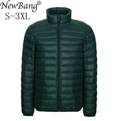 NewBang Brang mannen Donsjack Ultralight Donsjack Mannen Stand Kraag Winter Veer Windjack Lichtgewicht Warm Dunne Parka