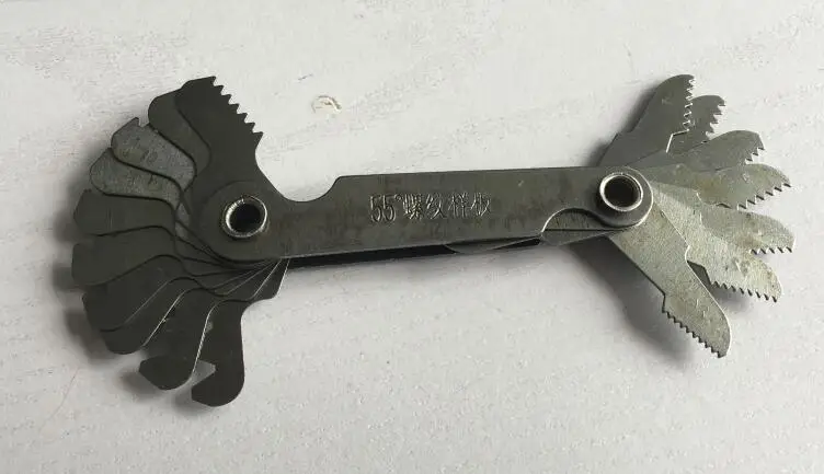 2PCS Metric and Whitworth Measuring Gauge Thread Pitch 60 & 55 Degree Multifunction Tool