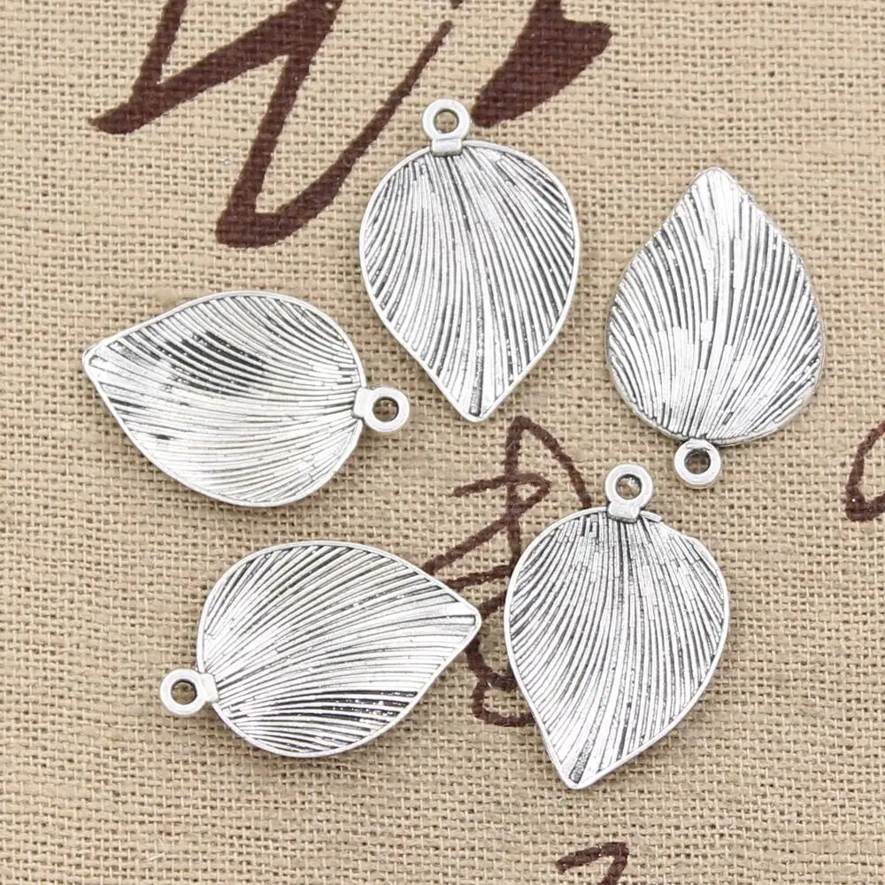 15pcs Charms Leaf 23x15mm Antique Making Pendant fit,Vintage Tibetan Silver color,DIY Handmade Jewelry